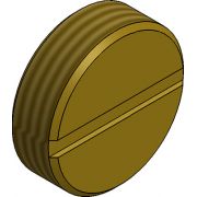20mm Slotted Brass Stopping Plug
